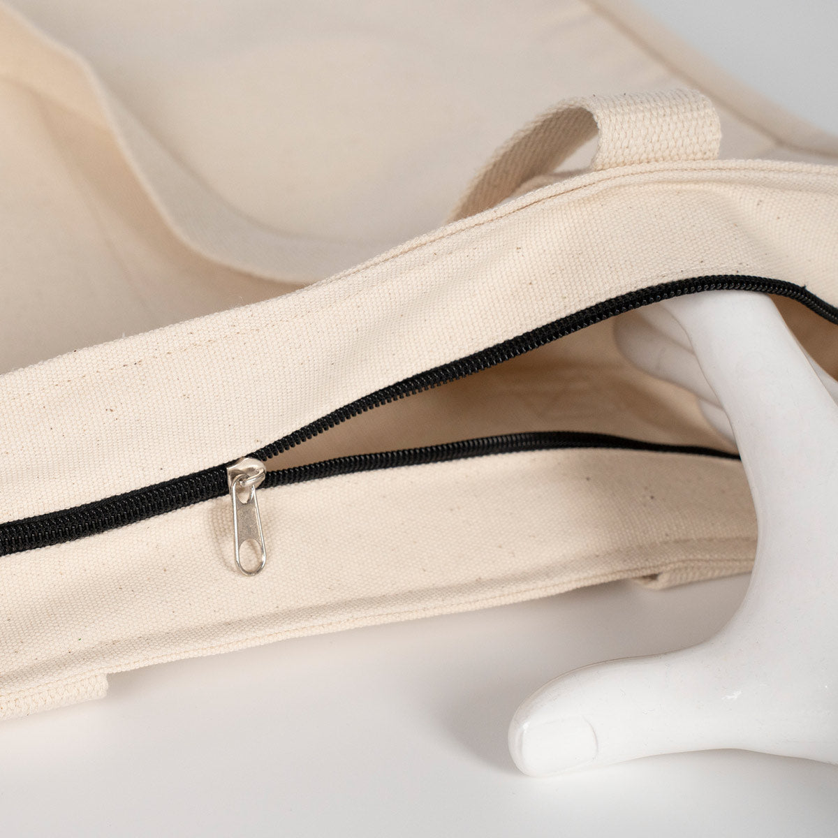 LUX Kanvas Çanta Ham Kulp, Fermuarlı- 40x35x10cm (Özelleştirilebilir) - istecanta.com