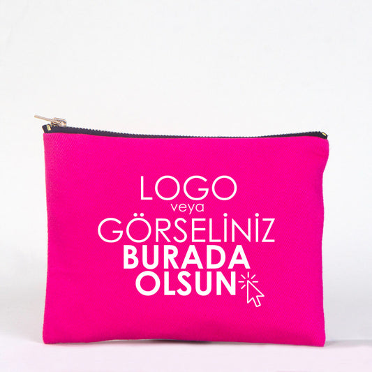 Star Clutch 21x15 Fuşya - Metal Fermuar(Özelleştirilebilir) - istecanta.com