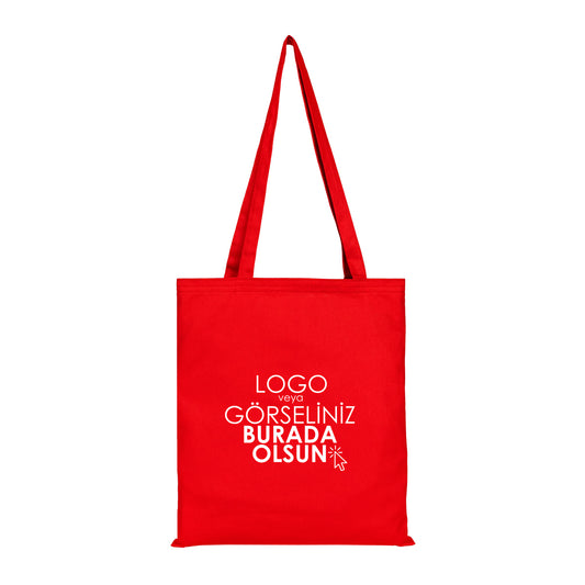 Gabardin Bez Çanta Kırmızı 35x40 cm (Özelleştirilebilir) - istecanta.com