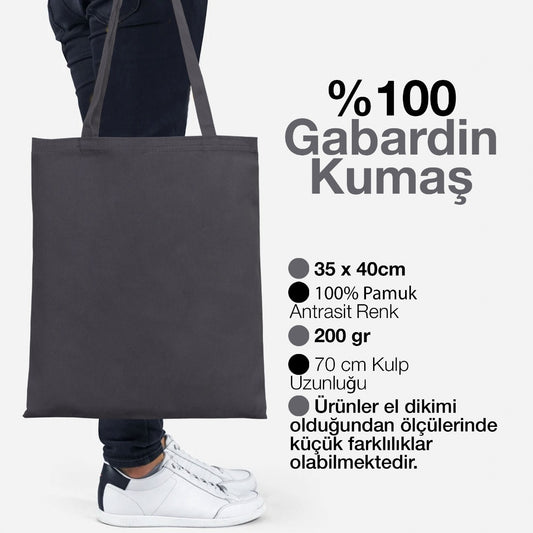 Gabardin Bez Çanta 35x40 cm Antrasit Renk - istecanta.com