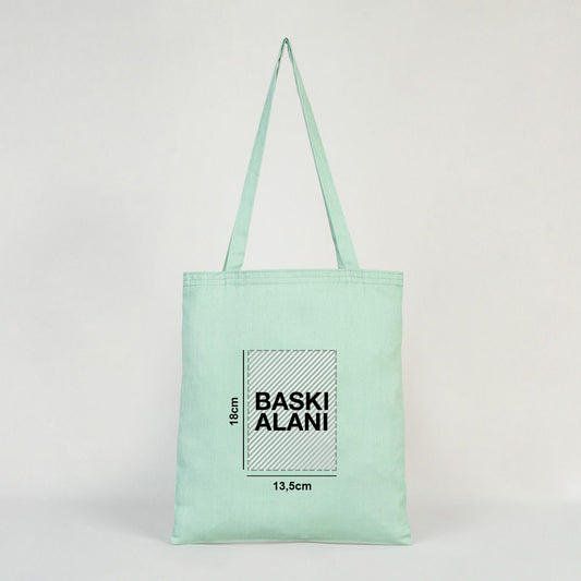 Gabardin Bez Çanta Mint Yeşili 35x40 cm - istecanta.com