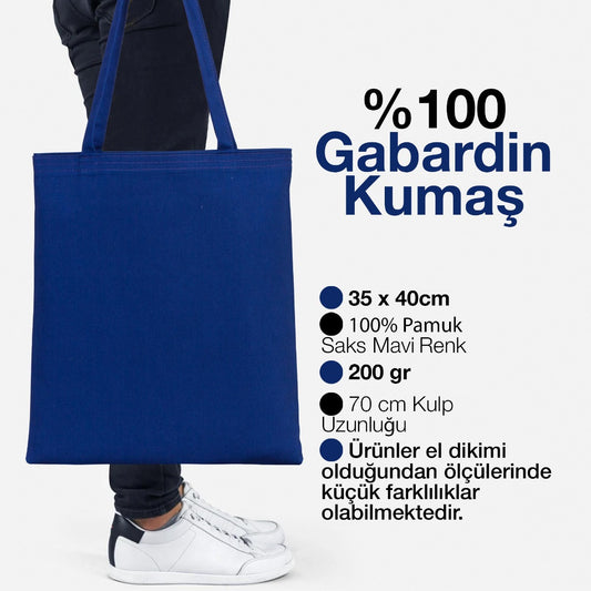 Gabardin Bez Çanta Saks Mavi 35x40 cm - istecanta.com