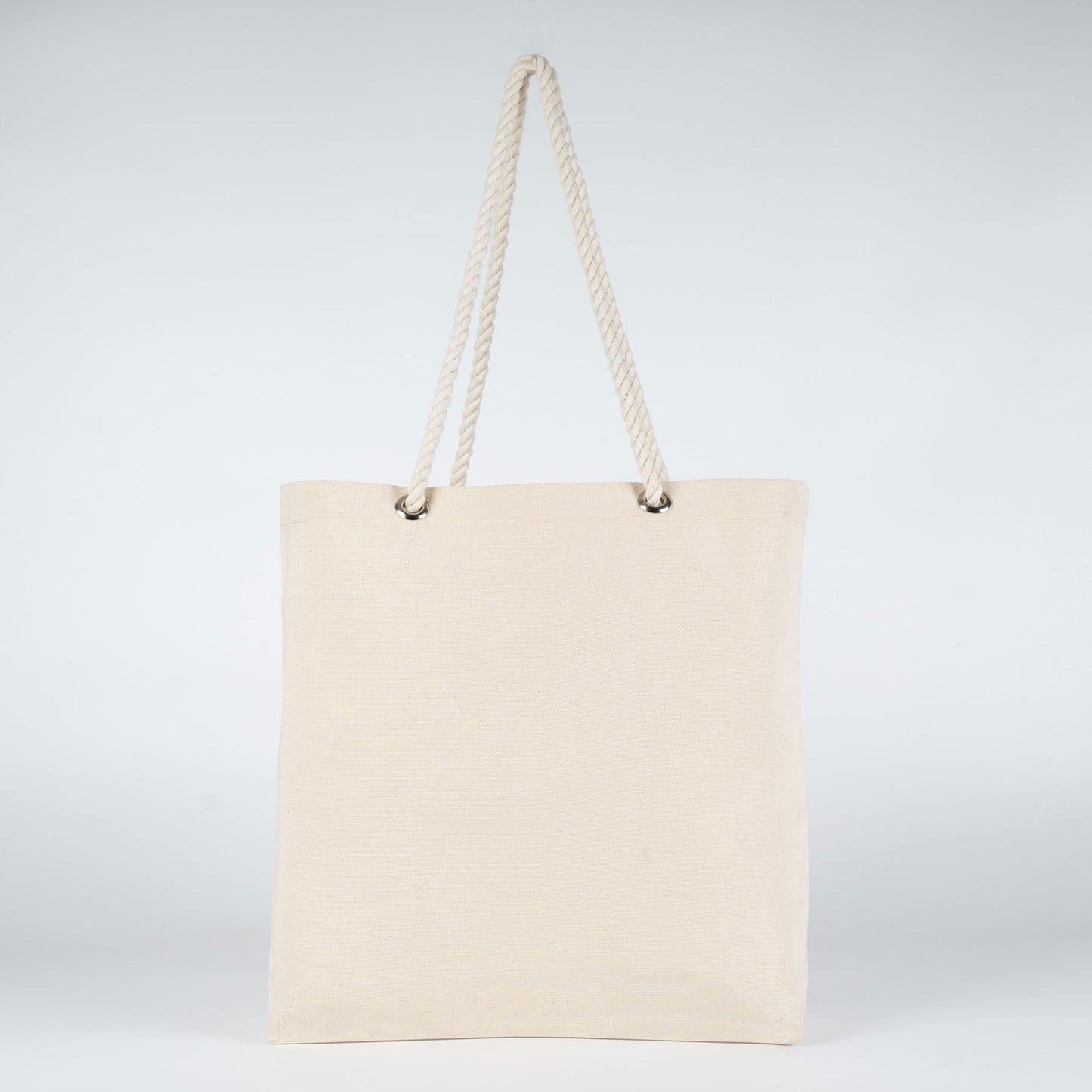 Kanvas Alışveriş & Plaj & Geniş Hacim Halat Kulp Çanta - 48x41x10 cm İç cep