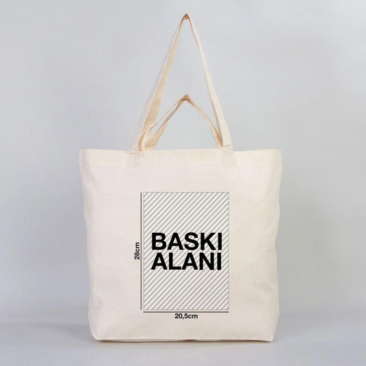 Ham Bez Alışveriş - Market Çantası 48x41x10 cm (Özelleştirilebilir) - istecanta.com