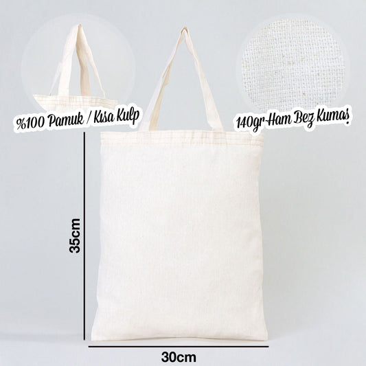 Ham Bez Çanta 30x35 cm - Kısa Kulp