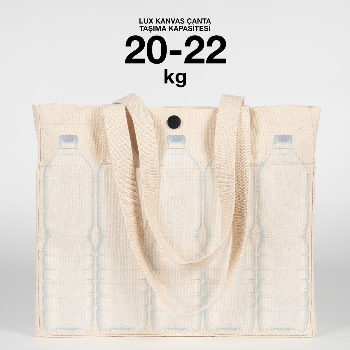 Kadınlar Günü LUX Kanvas Çanta ÇITÇITLI-ÖN CEPLİ 40x35x10cm (Özelleştirilebilir) - istecanta.com