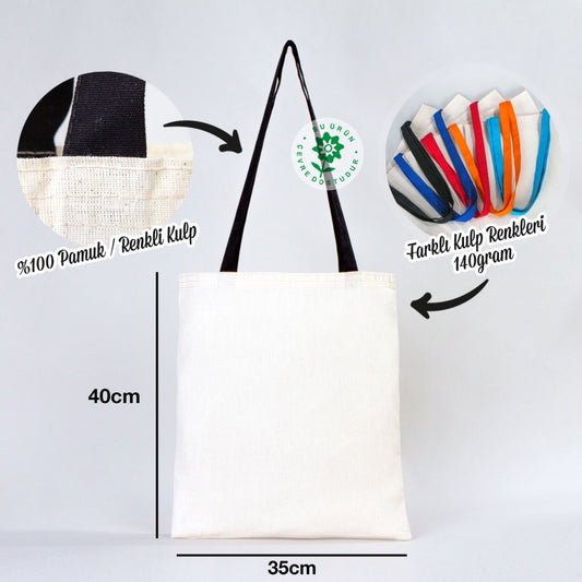 Ham Bez Çanta Siyah Kulp 35x40 cm - istecanta.com