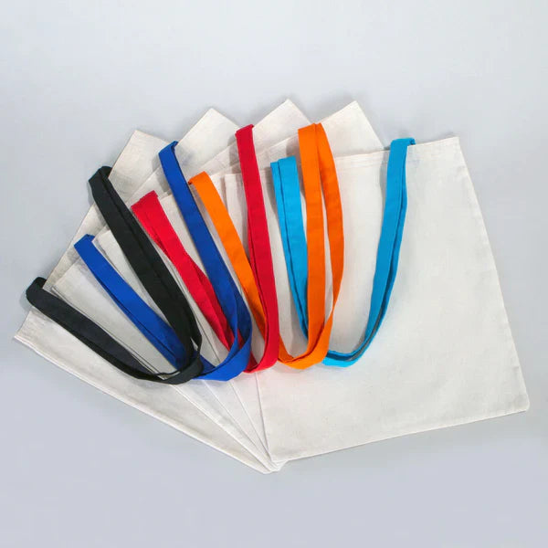 35x40 cm Yeşil Kulp Ham Bez Çanta Baskılı - Bayram Çantası