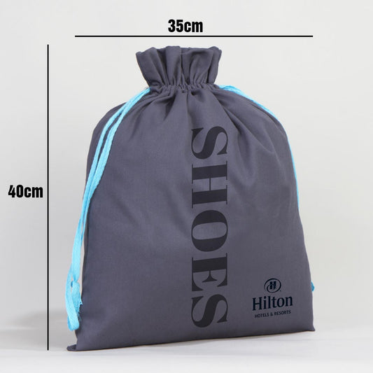 Promosyon Gabardin Kese 35x40 Antrasit - Hilton Hotels Shoes - Beach 2020 - istecanta.com