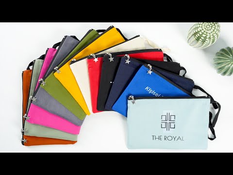 Clutch Kanvas Çanta Lacivert - 25x18 cm Astarlı (Özelleştirilebilir) - istecanta.com