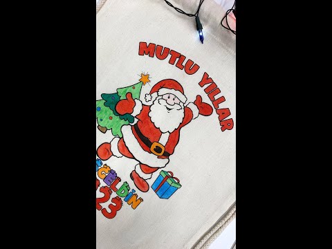 2025 Mutlu Yıllar Yılbaşı Boyanabilir Büzgülü Sırt Çantası (Özelleştirilebilir) - istecanta.com