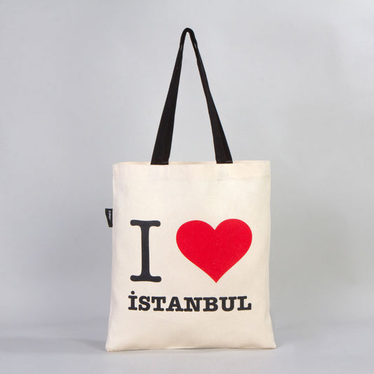 Bammerz Gabardin Siyah Kulp 35X40 cm I Love Istanbul Çanta - istecanta.com