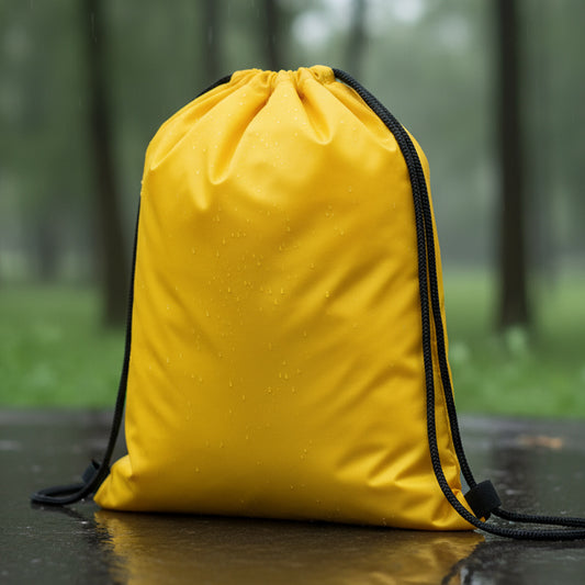Sarı İmperteks Büzgülü Sırt Çantası - 32x45 cm