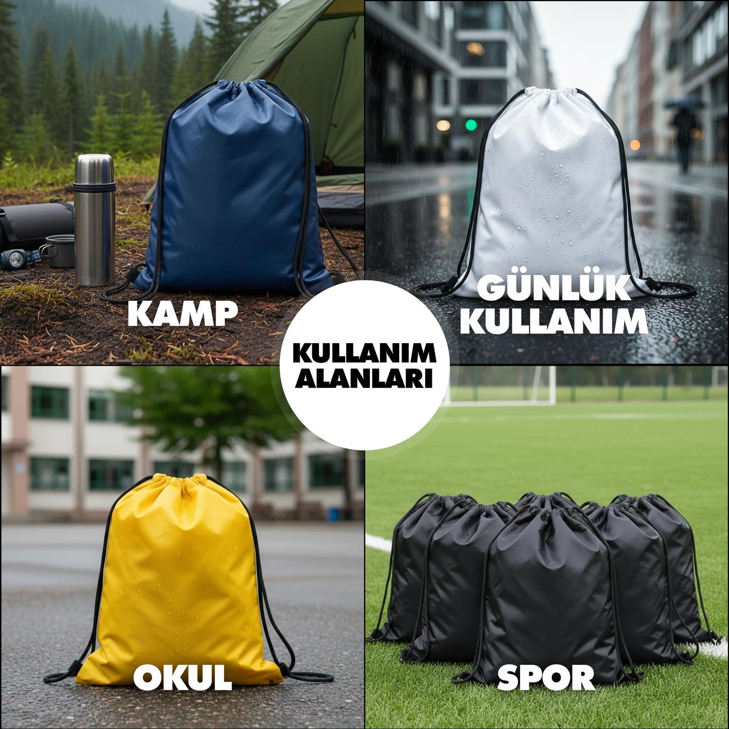 İmperteks Sırt Çantası 32x45 cm Beyaz (Özelleştirilebilir)