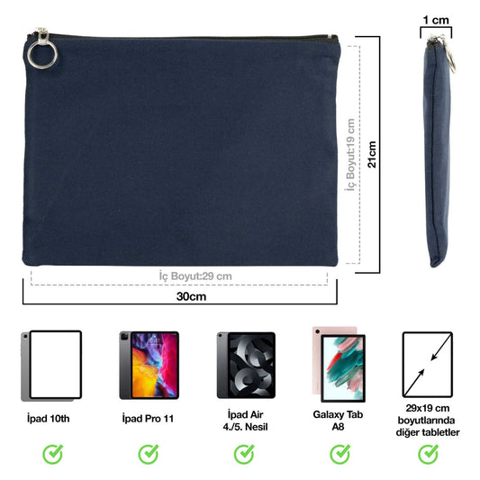 iPad Portföy Çanta Seti 3 Astarlı (12 Renk) - Her Üründen 1 Adet - istecanta.com