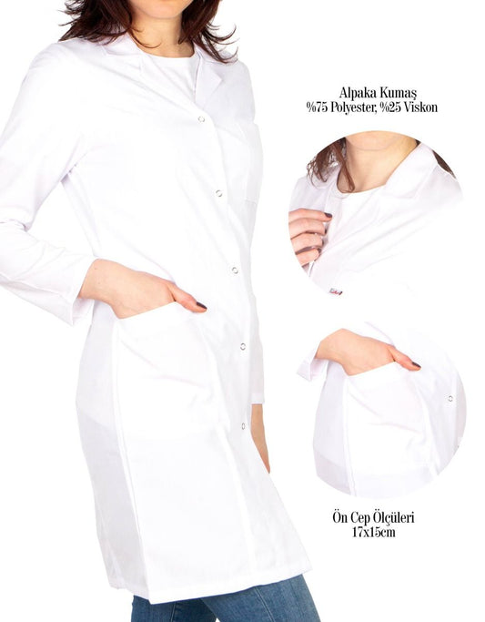 Doktor - Laboratuvar Önlüğü - Beyaz - istecanta.com