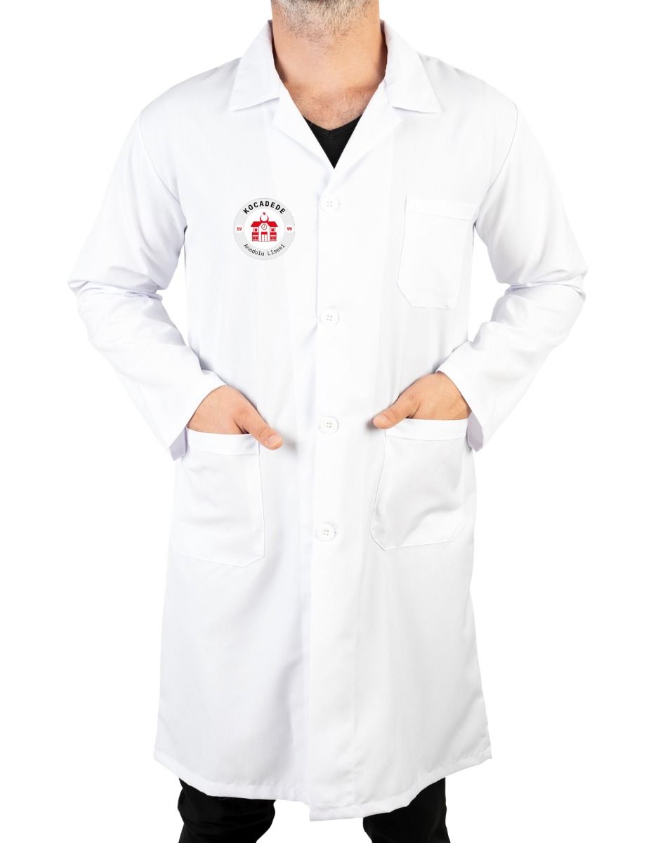 Beyaz Erkek Önlük, Öğretmen Doktor İş Önlüğü (Özelleştirilebilir) - istecanta.com