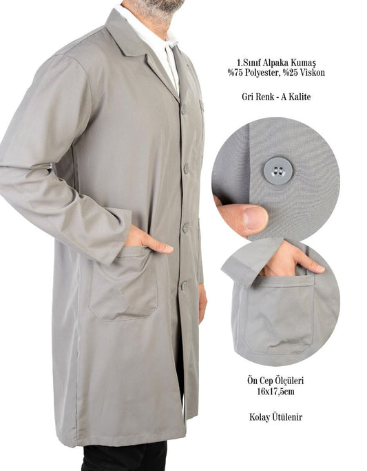 Gri Alpaka Erkek İş Önlükleri | Personel Kıyafetleri - istecanta.com