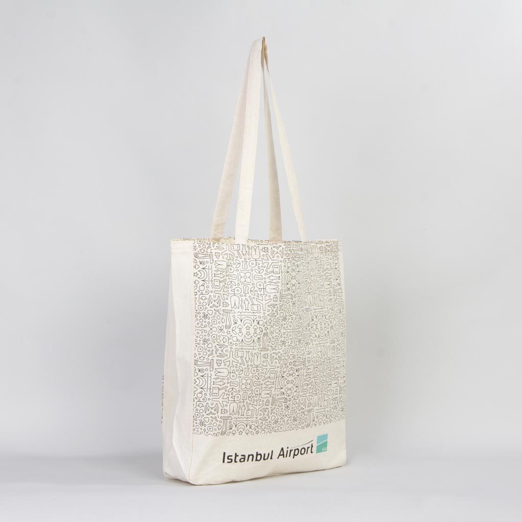 Full Gusset Customized Tote Bags 40x35x9cm - istecanta.com