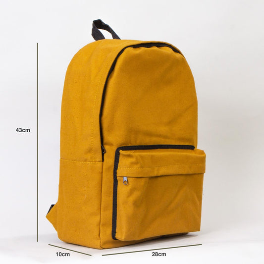 Kanvas Sırt Çantası Hardal - 28x43x10 cm - istecanta.com