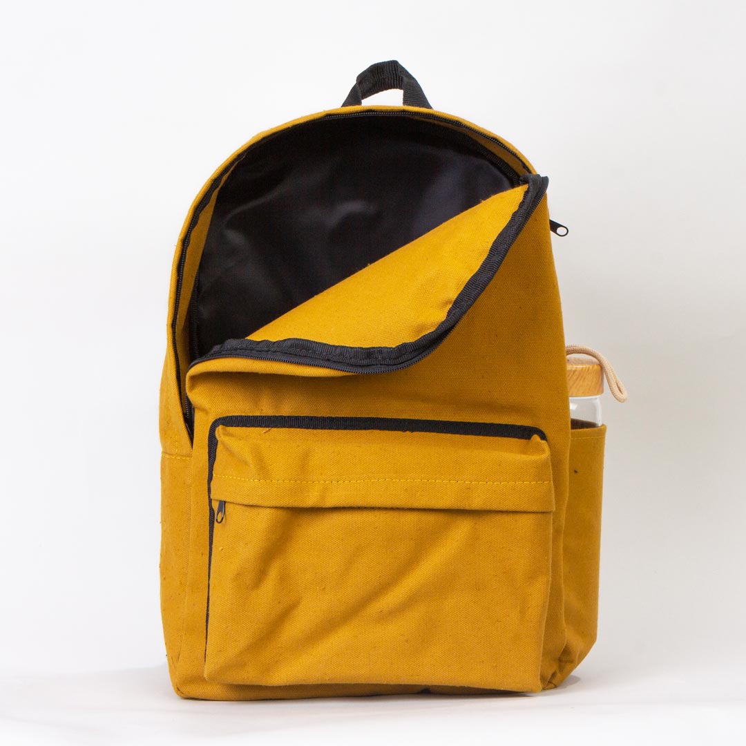 Kanvas Sırt Çantası Hardal - 28x43x10 cm - istecanta.com