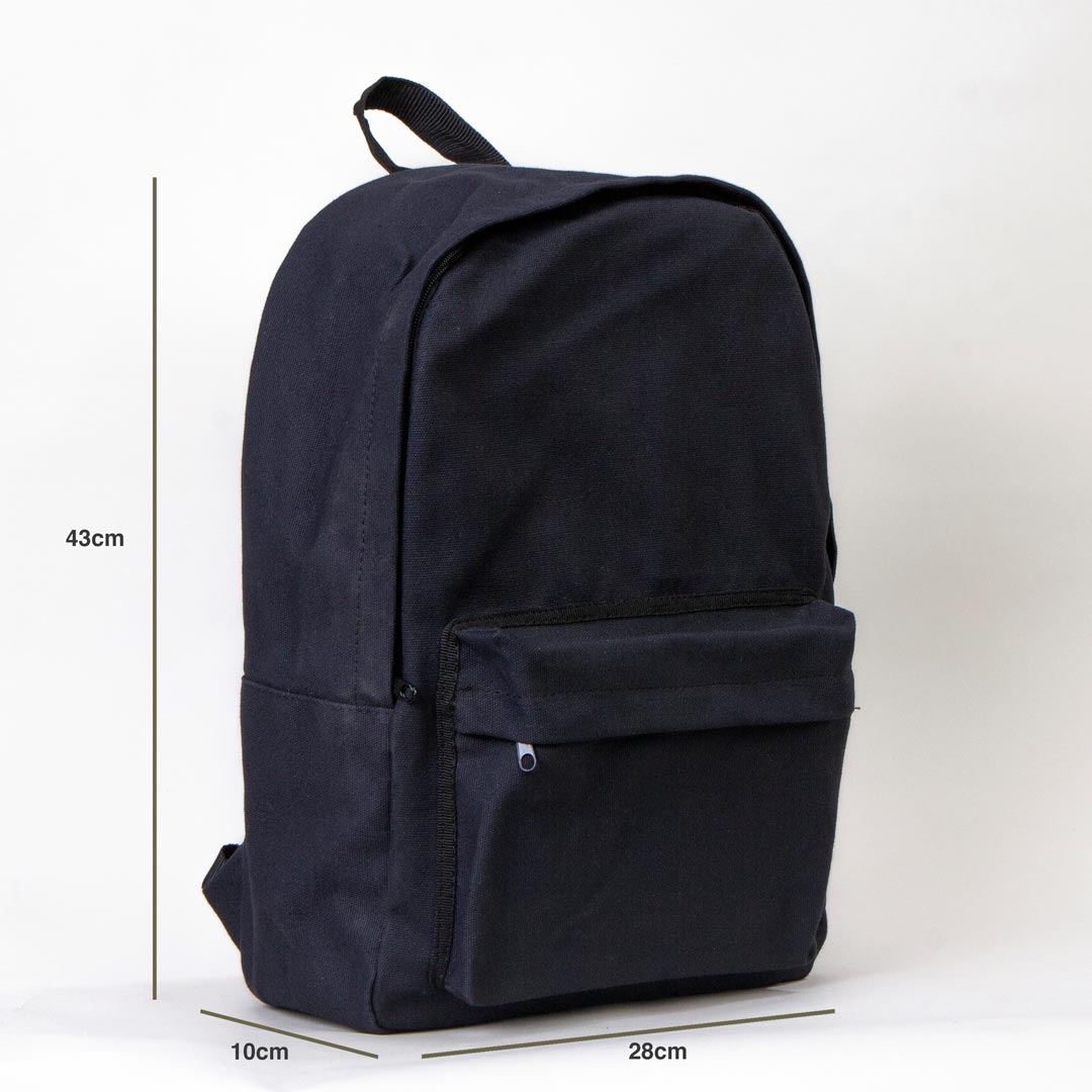 Kanvas Sırt Çantası Lacivert - 28x43x10 cm - istecanta.com