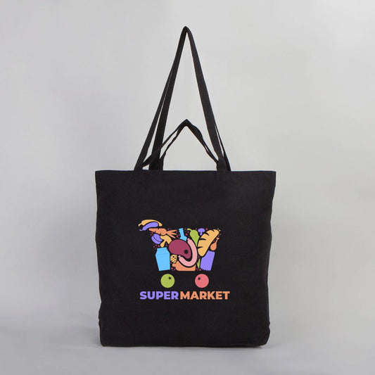Ham Bez Alışveriş - Alışveriş Çantası Siyah 48x41x10 cm - istecanta.com