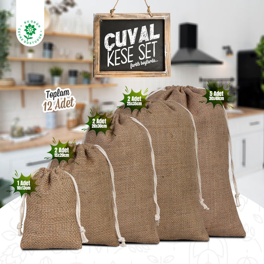 Jüt Kese Set - Her Üründen 1 Adet - istecanta.com
