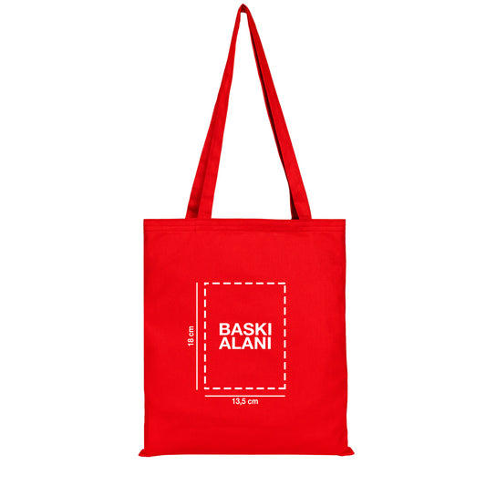 Gabardin Bez Çanta Kırmızı 35x40 cm (Özelleştirilebilir) - istecanta.com