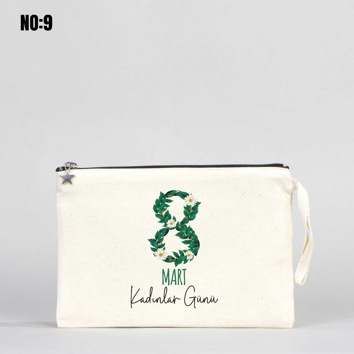 Kadınlar Günü Hediyesi Clutch Kanvas Çanta (25x18 cm) - istecanta.com