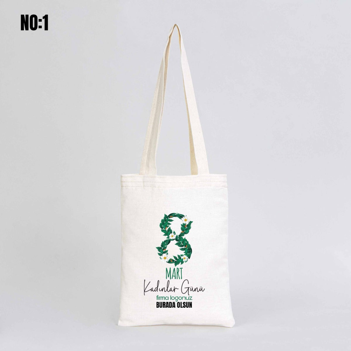 Kadınlar Günü Kitap Çantası - Ham Bez Çanta 20x25 cm - istecanta.com
