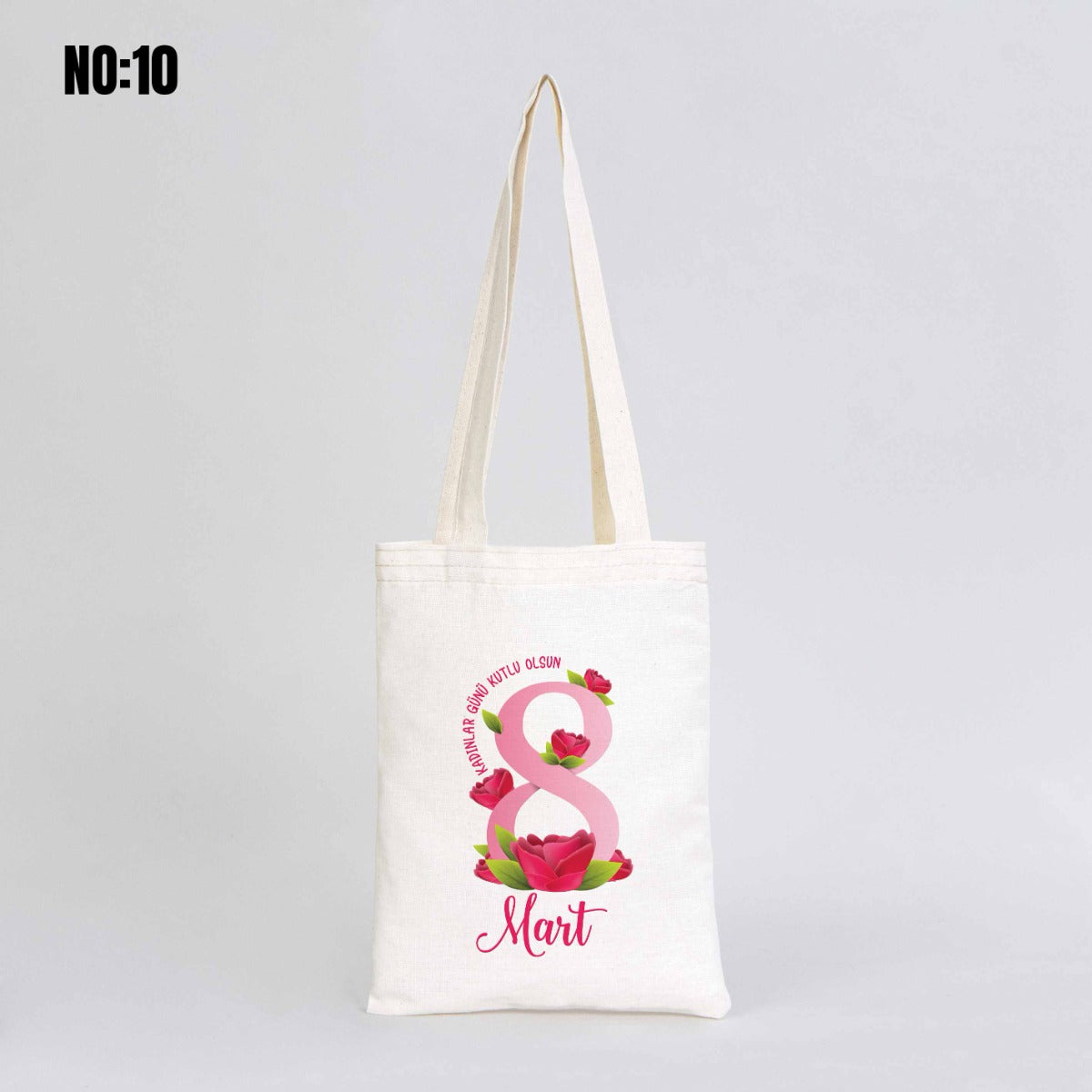 Kadınlar Günü Kitap Çantası - Ham Bez Çanta 20x25 cm - istecanta.com