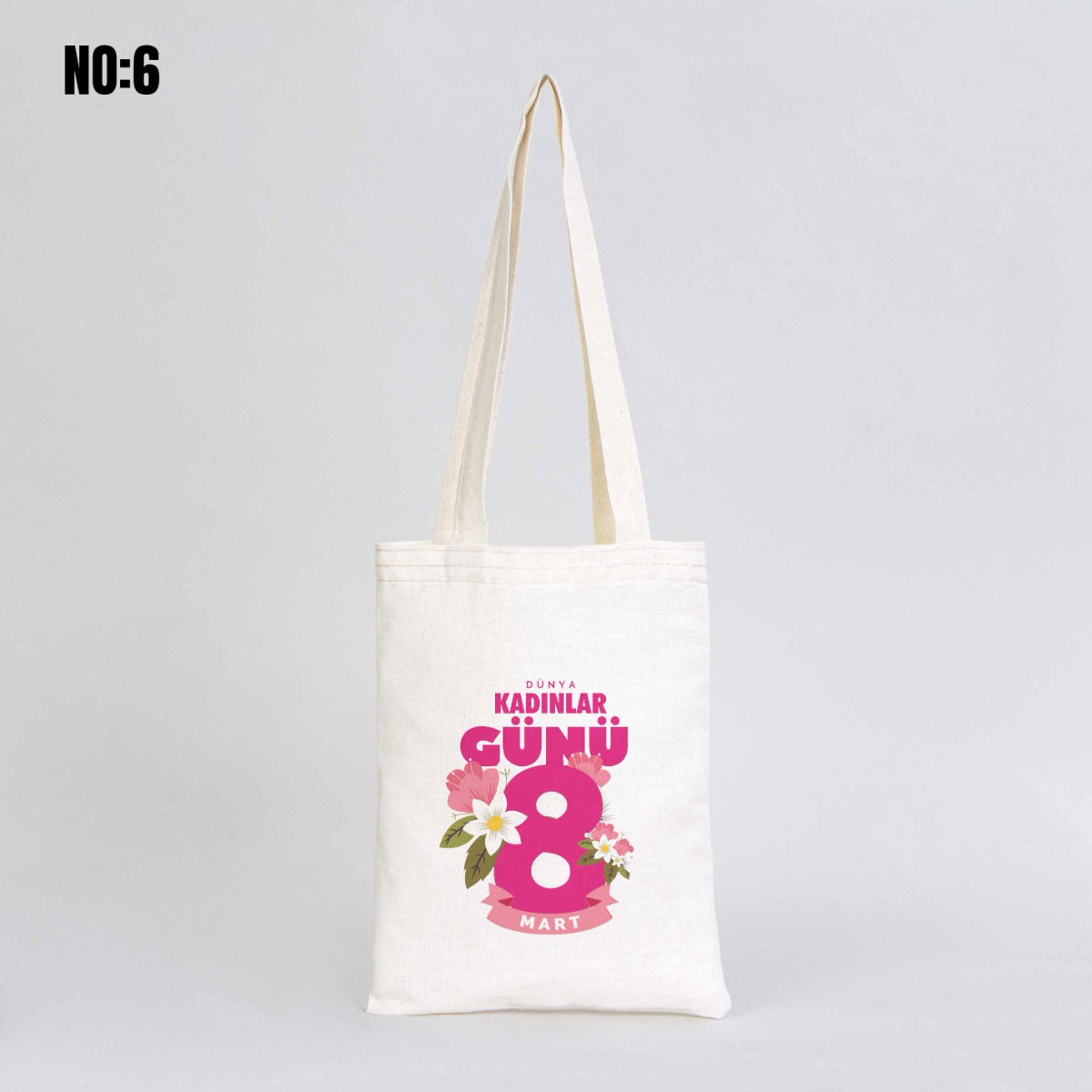 Kadınlar Günü Kitap Çantası - Ham Bez Çanta 20x25 cm - istecanta.com