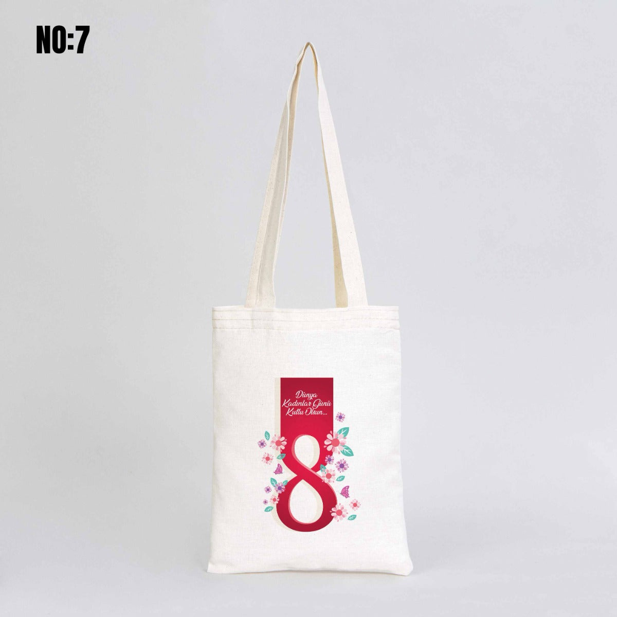 Kadınlar Günü Kitap Çantası - Ham Bez Çanta 20x25 cm - istecanta.com