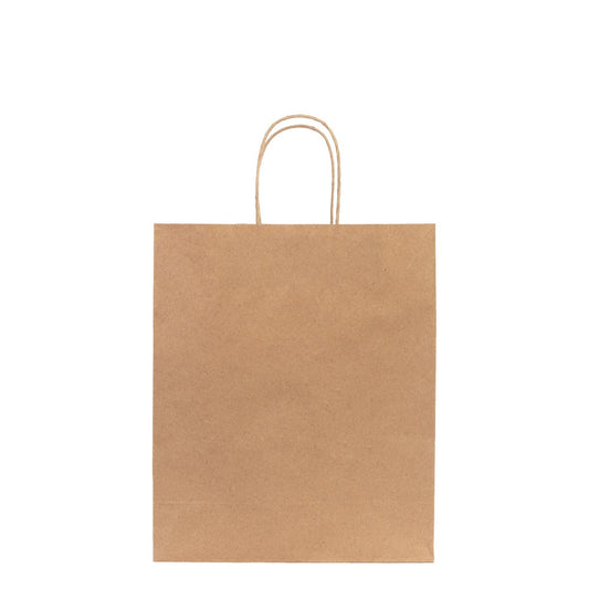 Burgu Saplı Kraft Kağıt Çanta - 25x12x31 cm - istecanta.com