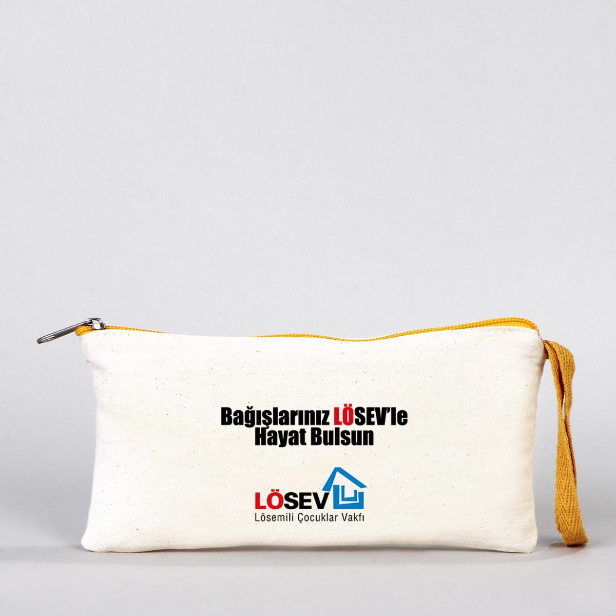 Bez Kalemlik Renkli Fermuar Sarı - Özelleştirilebilir - istecanta.com