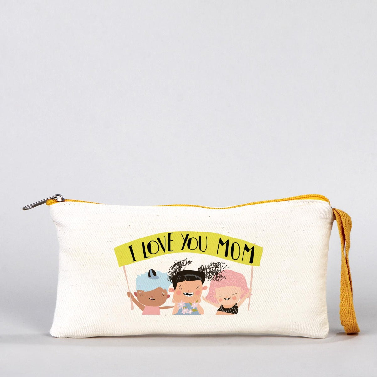 Bez Kalemlik Renkli Fermuar Sarı - Özelleştirilebilir - istecanta.com