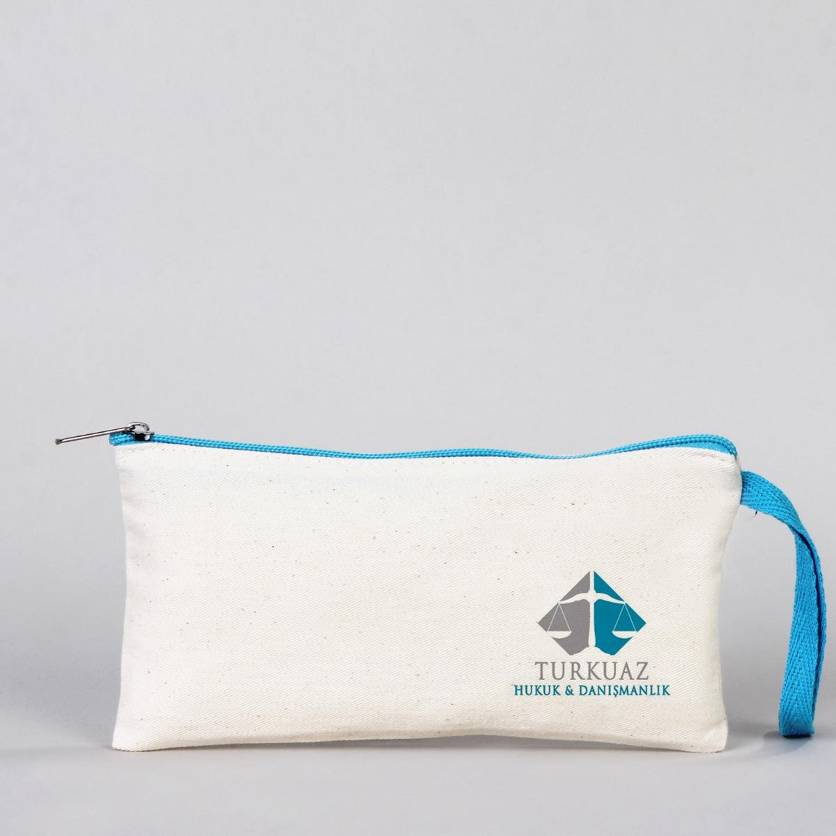 Bez Kalemlik Renkli Fermuar Turkuaz - Özelleştirilebilir - istecanta.com