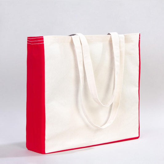 Classic Kanvas Çanta - Kırmızı Tam Körüklü 40x35x10 cm - istecanta.com