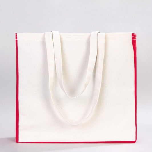 Classic Kanvas Çanta - Kırmızı Tam Körüklü 40x35x10 cm - istecanta.com