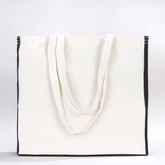 Classic Kanvas Çanta - Siyah Tam Körüklü 40x35x10 cm - istecanta.com