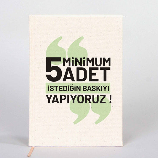 Kanvas Defter 14x20 cm (Özelleştirilebilir) - istecanta.com