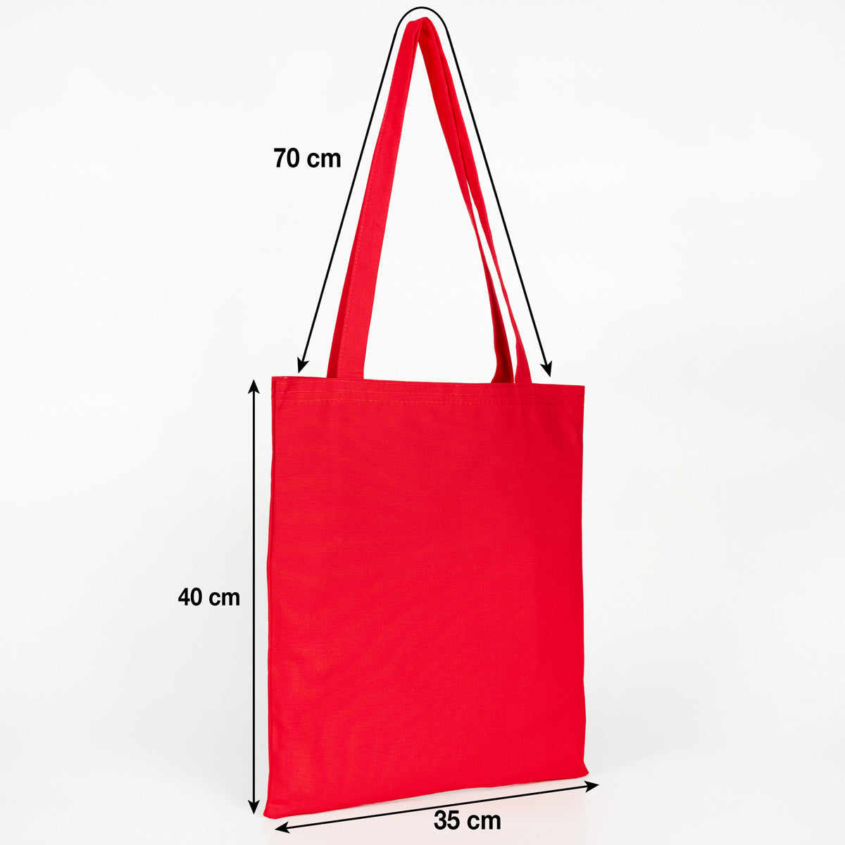 Kanvas Çanta Kırmızı 35 x 40 cm - istecanta.com