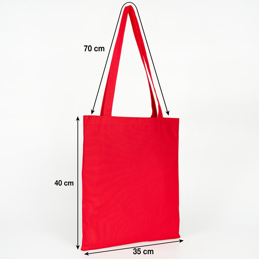 Kanvas Çanta Kırmızı 35 x 40 cm - istecanta.com