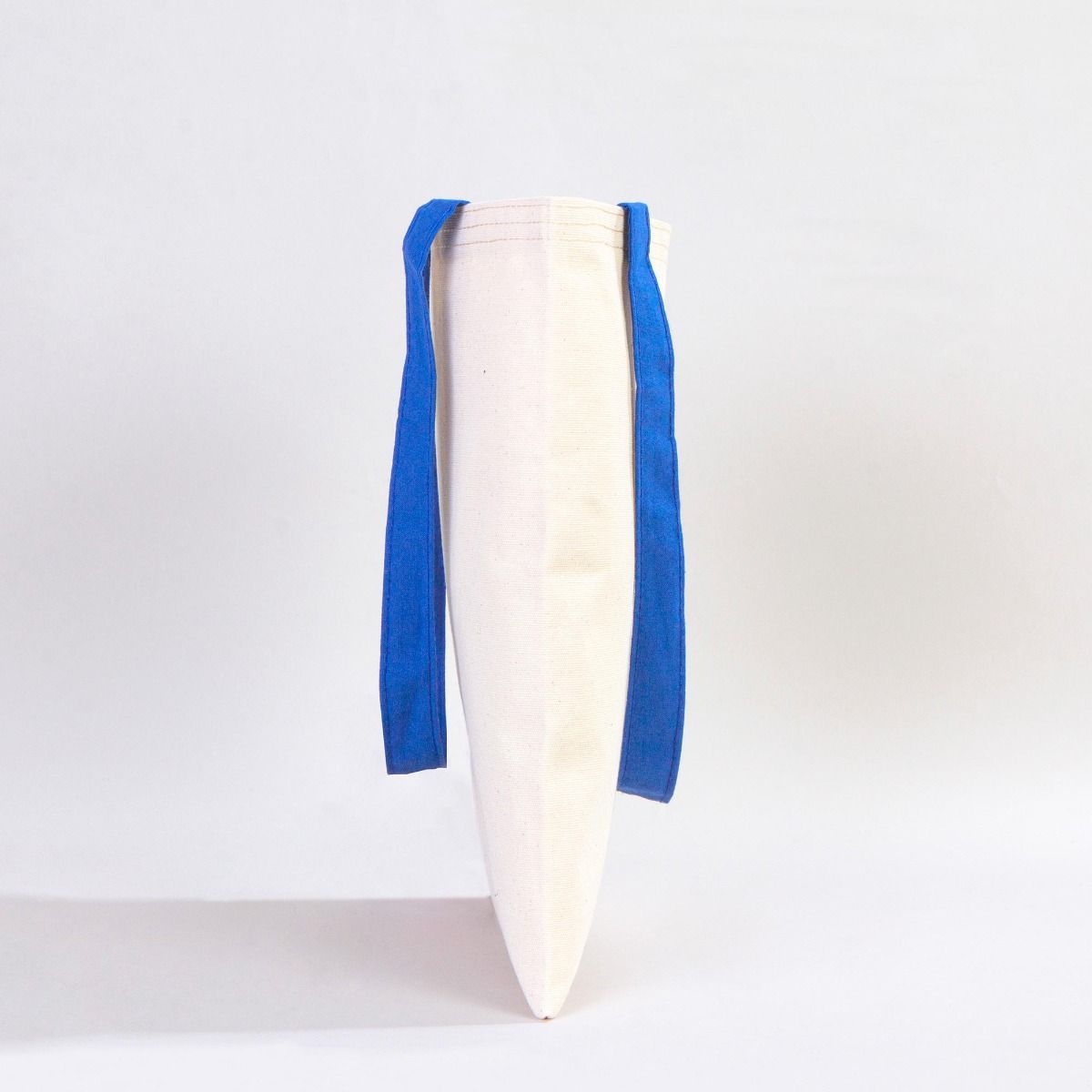 Kanvas Çanta Saks Mavi Kulp - İç Cepli - 35x40 cm - istecanta.com