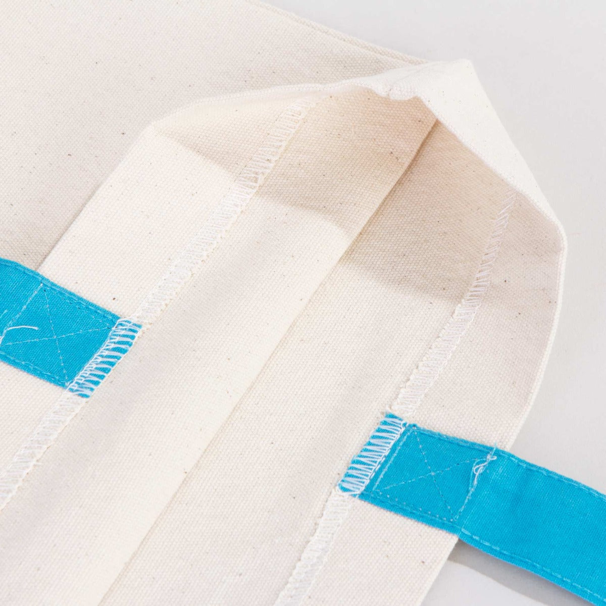 Kanvas Plaj Çantası Turkuaz Kulp - 48x41x10 cm - istecanta.com