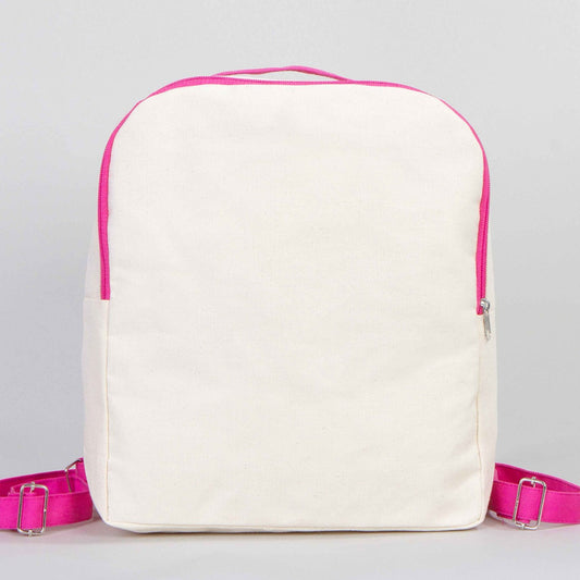 Kanvas Sırt Çantası VİP Fuşya - 25x32x10 cm - istecanta.com