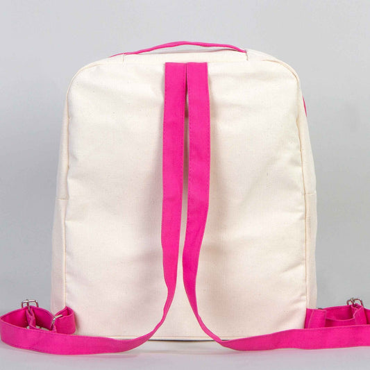 Kanvas Sırt Çantası VİP Fuşya - 25x32x10 cm - istecanta.com