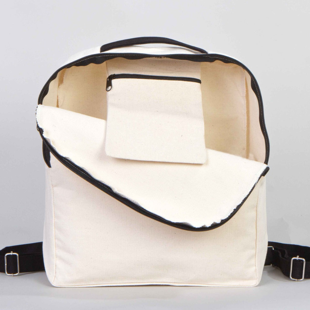 Kanvas Sırt Çantası VIP Siyah - 25x32x10 cm - istecanta.com