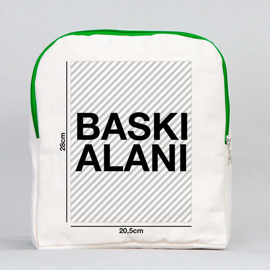 Yeşil VIP Kanvas Sırt Çantası (Özelleştirilebilir)